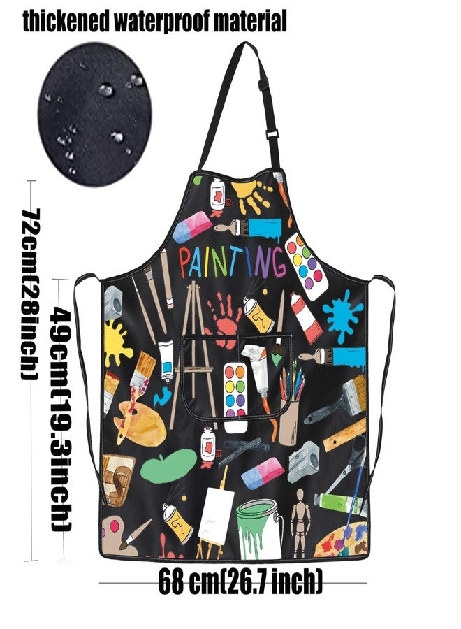 PXTIDY Painting Apron Paint Artist Gifts with Pockets Waterproof Artist Painter Gift for Art Teacher Painter Apron Art Gifts - Image 2