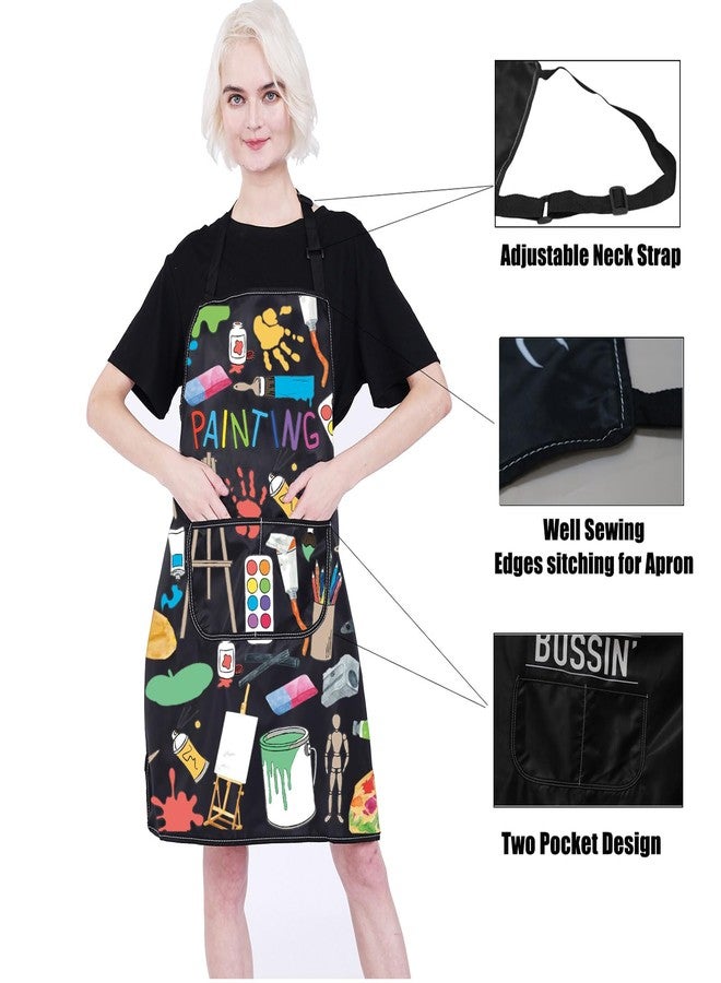 PXTIDY Painting Apron Paint Artist Gifts with Pockets Waterproof Artist Painter Gift for Art Teacher Painter Apron Art Gifts - Image 3
