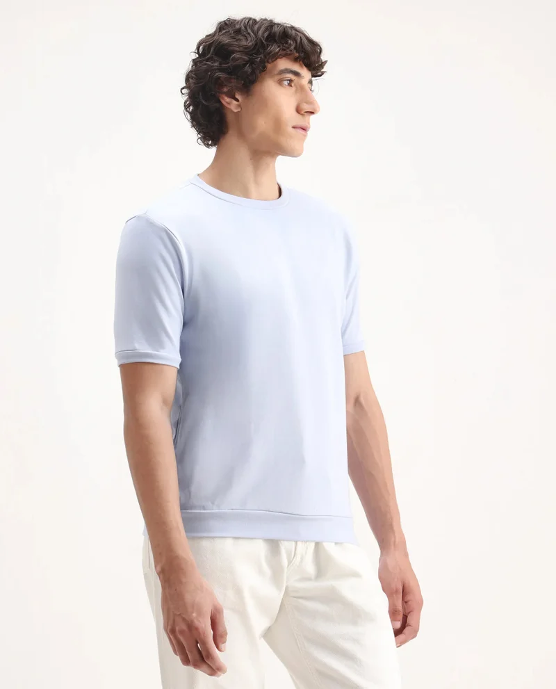 Rare Rabbit Men's Embroidered Back Oversized T-Shirt