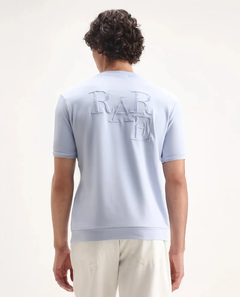 Rare Rabbit Men's Embroidered Back Oversized T-Shirt