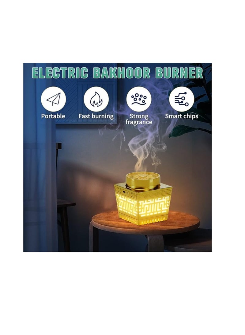 تلواح مكبر صوت للقرآن الكريم مع بخور مبخرة صغيرة، جهاز تحكم عن بعد، 114 سورة القرآن الكريم، مكبر صوت بلوتوث مع ضوء ليلي متغير متعدد الألوان - Image 4