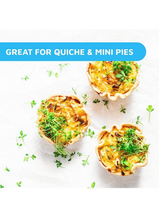MontoPack Disposable 5" Aluminum Foil Pie/Tart Pan (50 Pack) | 5 Inch Round Cake Pan for Baking Personal Mini Pies, Homemade Cakes & Quiche | Oven Safe Foil Tins Easily Stack & Store, Freeze & Reheat - Image 5