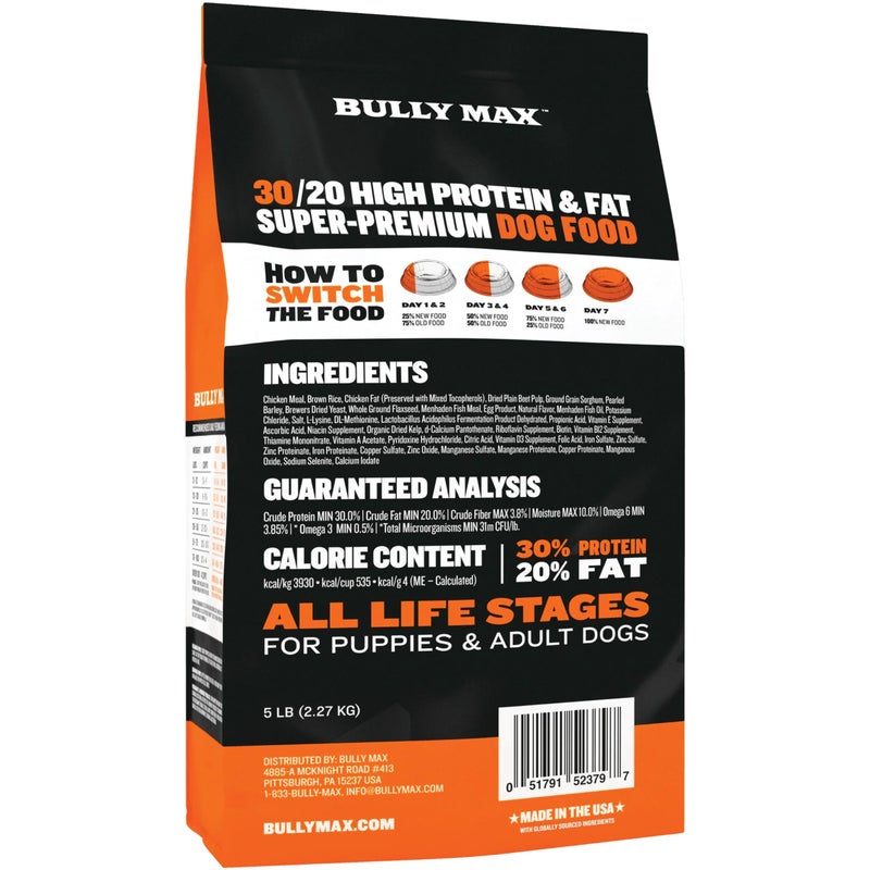 Bully Max High Performance Premium Dry Dog Food for All Ages - High Protein Natural Puppy Food for Small & Large Breed Puppies & Adult Dogs, 15 lb Bag - Image 5