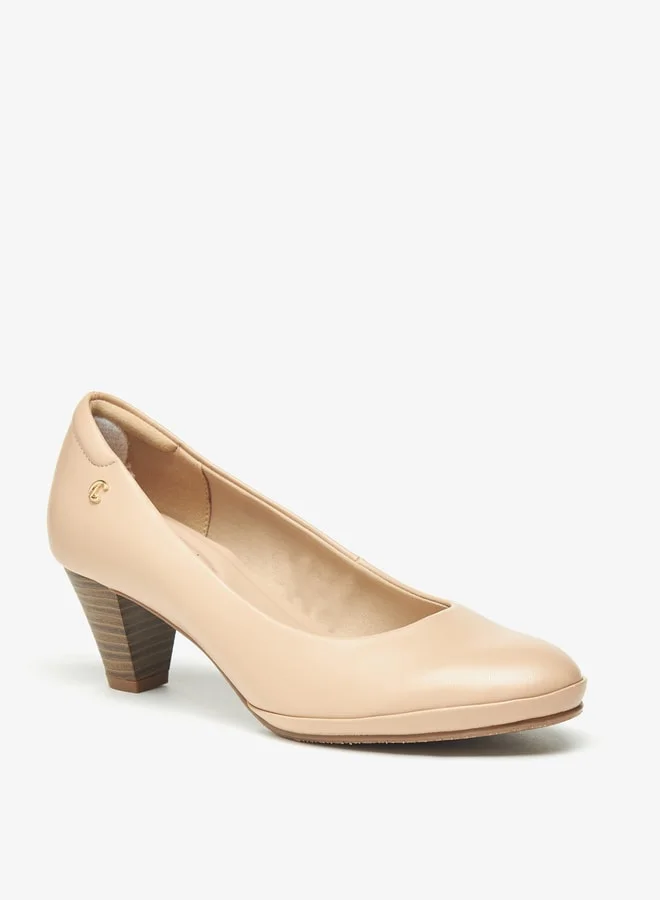 Le Confort Women Solid Slip-On Pumps with Cone Heels