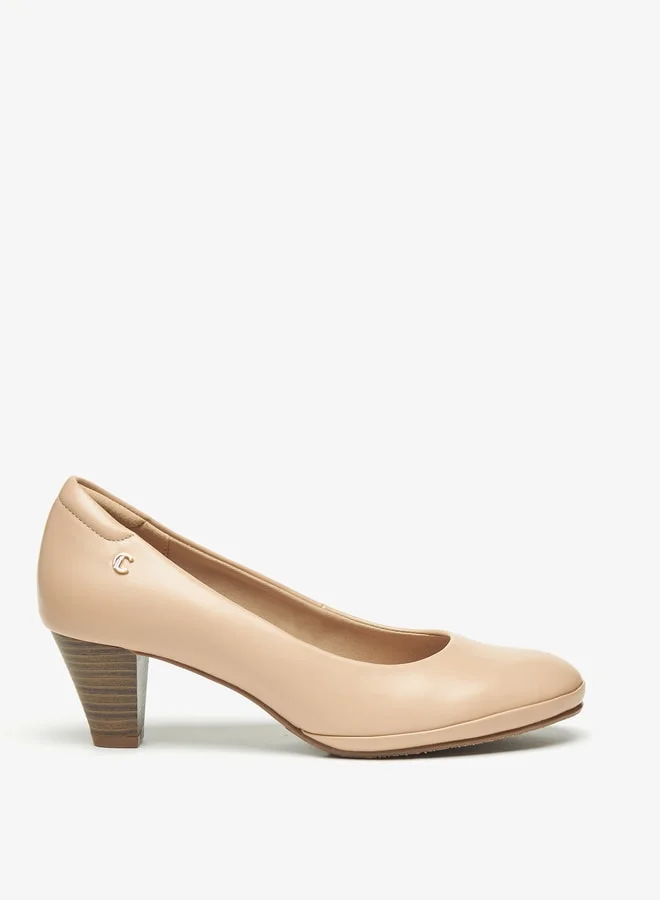 Le Confort Women Solid Slip-On Pumps with Cone Heels