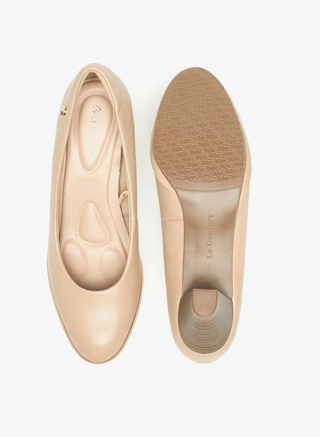 Le Confort Women Solid Slip-On Pumps with Cone Heels
