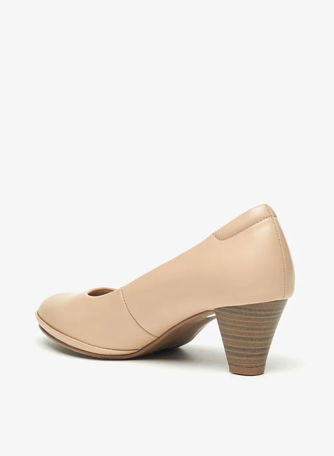 Le Confort Women Solid Slip-On Pumps with Cone Heels