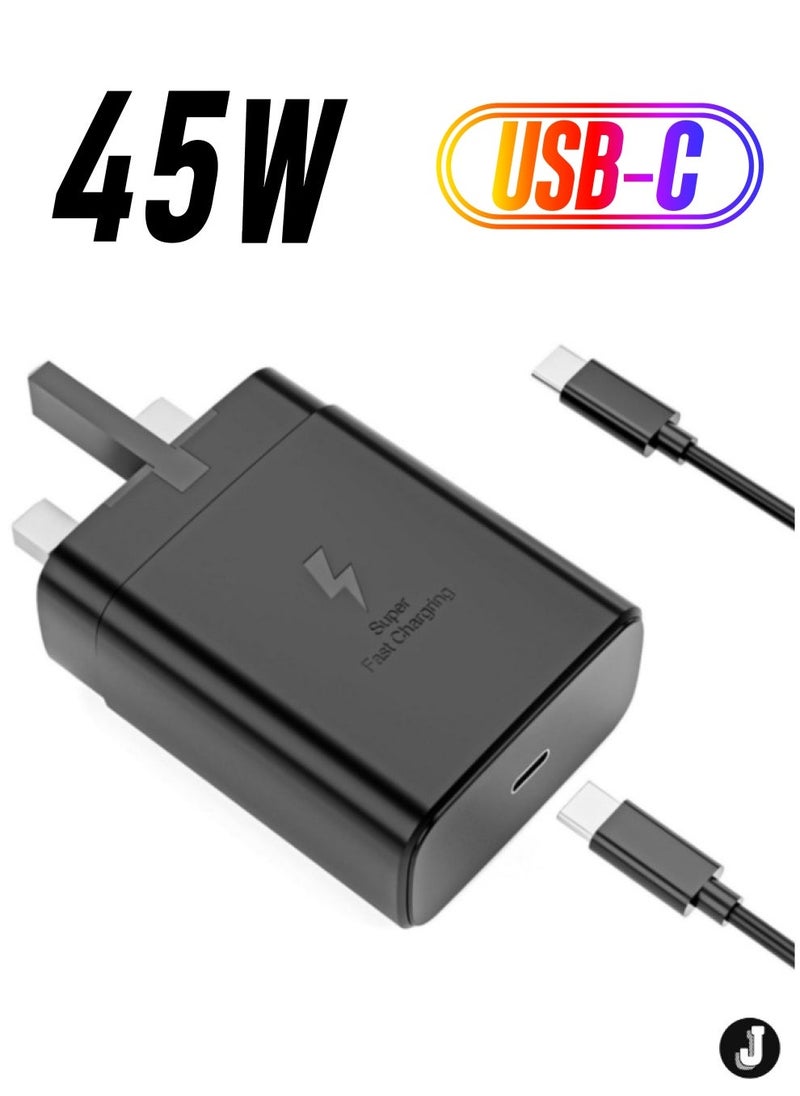 JAJEEK "2024 45W USB-C Super Fast Charger for Samsung Galaxy S24 Series & Galaxy Tab – PPS Wall Charger with Power Delivery 3.0" - Image 1