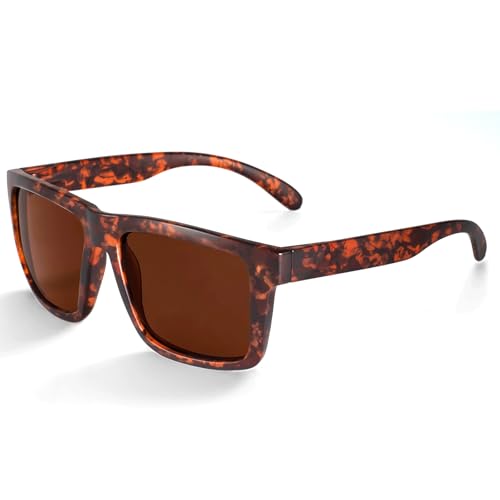 MAXJULI XXL Size Double Extra Large Z87 Sunglasses for Big Wide Heads Men TR90 Ultralight UV400 Protection Glasses 8228 Tortoise FrameBrown Lens - Image 1