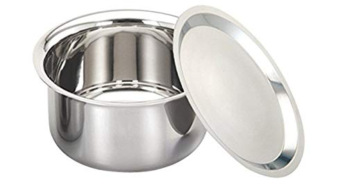 Bartan Star Stainless Steel Patila with Lid Set of 2 (1 Litre & 1.5 Litre) - Image 2