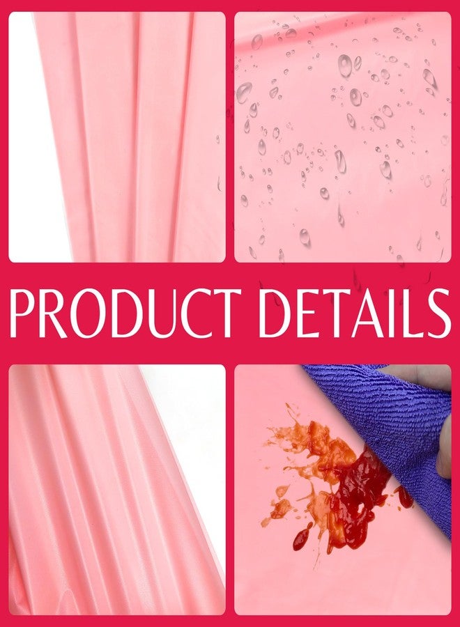 Rainmae 9pcs Valentine's Day Disposable Plastic Tablecloth, 54 x 108 Inch Waterproof Rectangular Table Covers for Valentines Day Wedding Anniversary Decor (Pink, Light Pink, White) - Image 5
