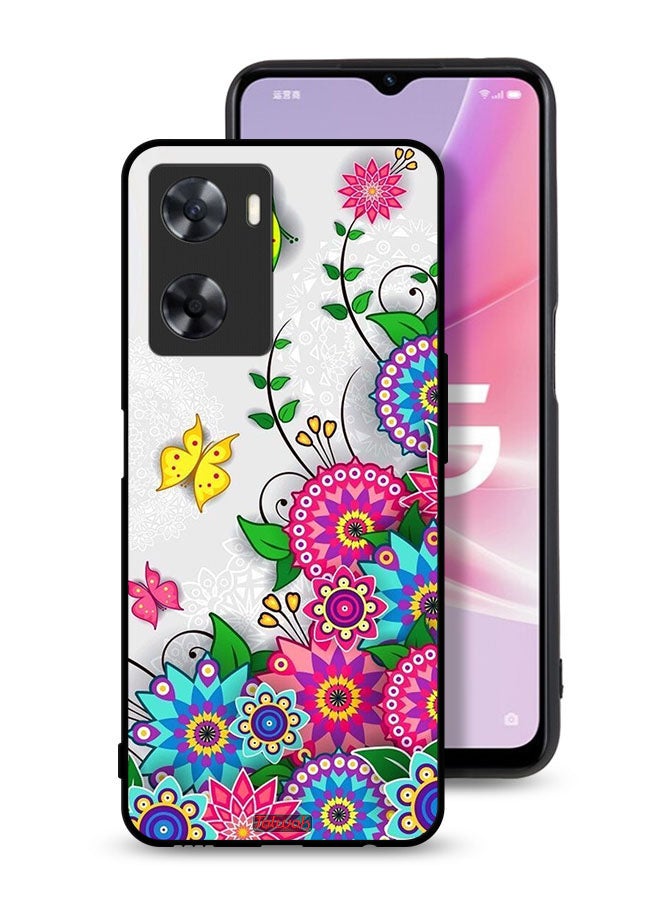 Tolwak Oppo A57s Protective Case Cover Mandala Flowers - Image 1