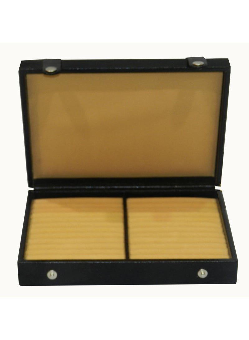 LAVERI LEATHER صندوق عرض لتخزين الخواتم من لافيري مع حامل خواتم لعرضها في المتاجر ومعرض المجوهرات والمنزل ~ منظم صينية المجوهرات  - Image 1