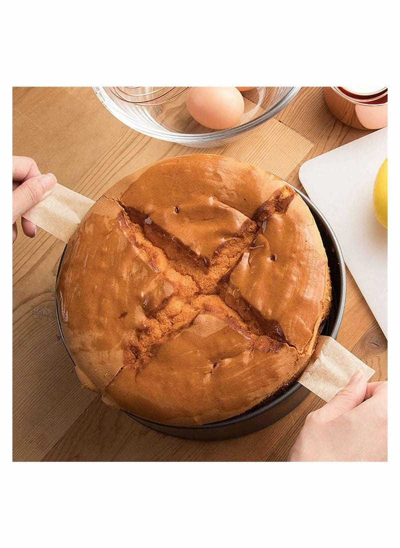 Y&D - Round Baking Parchment Paper Cake Tin Liners 9 Inch - Circle Sheets Nonstick with Lift Tabs 100 Pcs Greaseproof for Pan - Image 1
