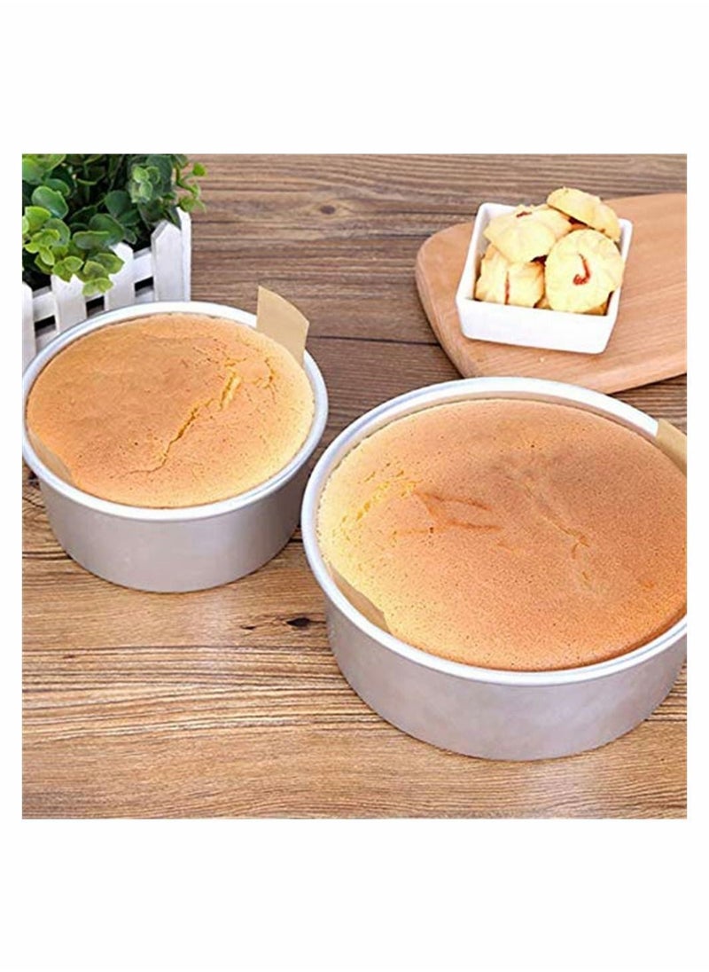 Y&D - Round Baking Parchment Paper Cake Tin Liners 9 Inch - Circle Sheets Nonstick with Lift Tabs 100 Pcs Greaseproof for Pan - Image 1