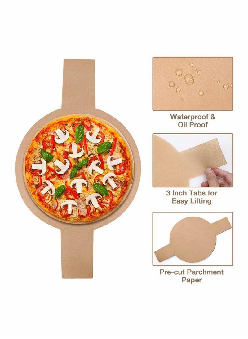 Y&D - Round Baking Parchment Paper Cake Tin Liners 9 Inch - Circle Sheets Nonstick with Lift Tabs 100 Pcs Greaseproof for Pan - Image 1
