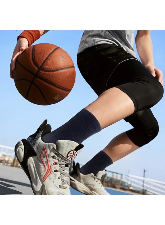 JHM Kids Athletic Sport Crew Socks for Baseball Soccer Basketball Running For Ages 4 to 16, 4 Pairs Black, 8-11 Years - Image 2