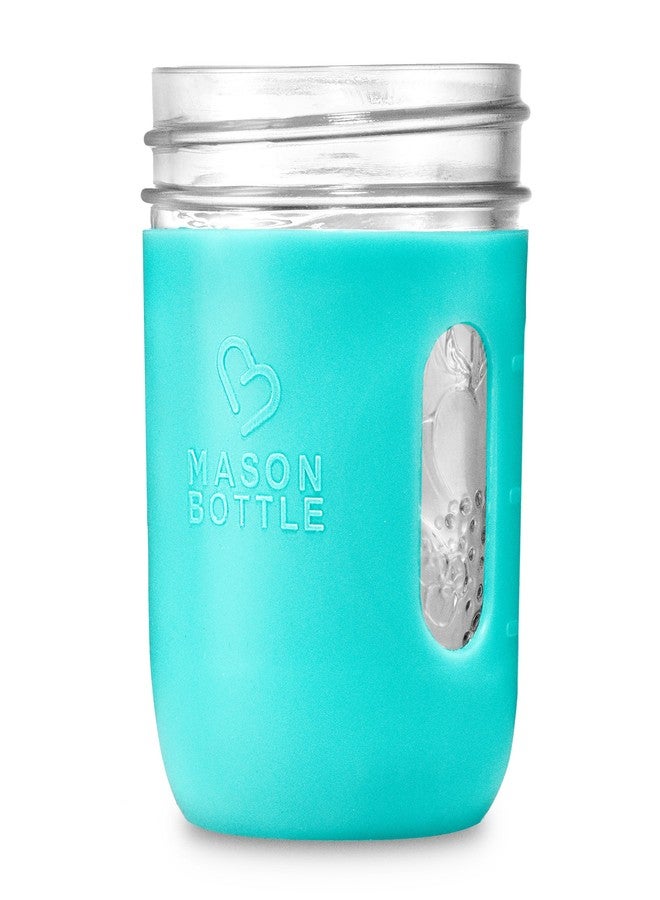Mason Bottle 8oz Silicone Sleeve (1-Pack) - Regular Mouth Sleeve - Non-Toxic, Dishwasher Safe for Extra Grip & Protection - Made in USA (Jar NOT Included) - Image 1