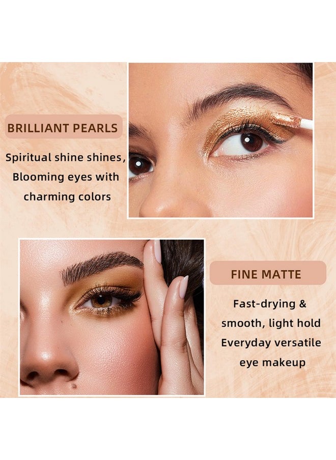 Melemando 6 Pack Liquid Matte & Pearl Eyeshadow Double Head Long Lasting Shimmer Matte Eyeshadow Set Waterproof High Pigmented Eyeshadow Makeup Set.  - Image 4