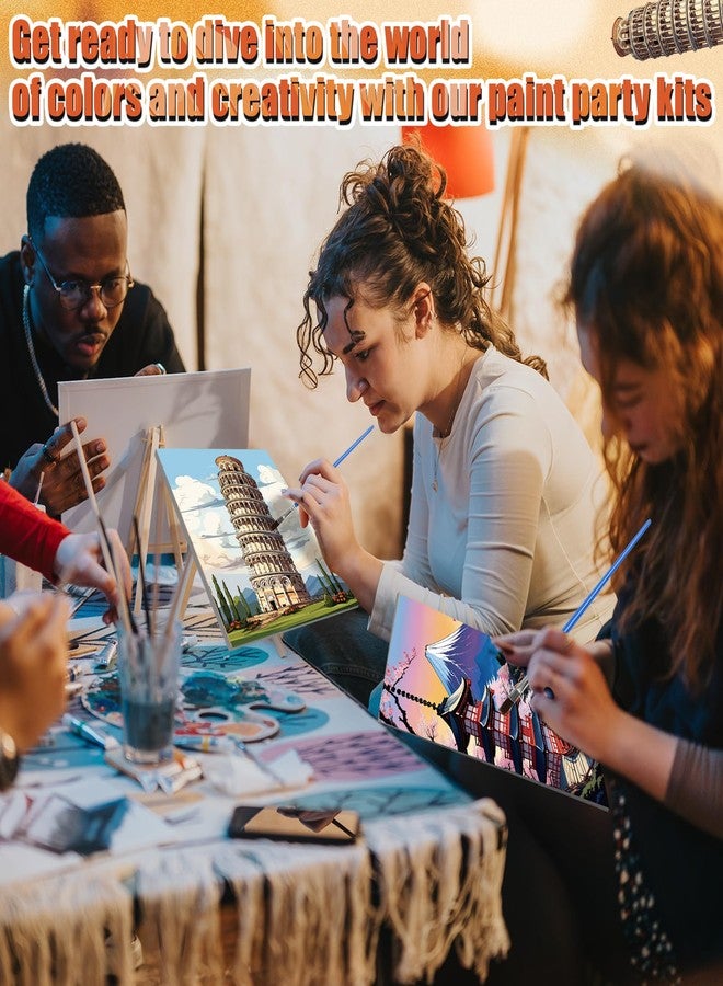 شير، 140 قطعة، 20 مجموعة قماش مرسومة مسبقًا للرسم والحرف اليدوية، مجموعة الرسم والرسم للكبار، هدية رسم قماش مطبوعة مسبقًا لحفلات أعياد الميلاد الافتراضية، هدية مثالية لحفلات المواعدة للكبار (معالم بارزة). - Image 4