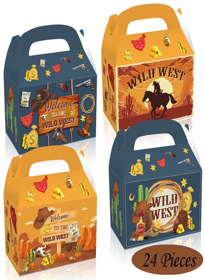 ATSMOICY 24 Pack Western Cowboy Favor Gift Boxes - Wild West Cowboy Birthday Party Supplies Decoration Horse Party Favor Goodie Bags Candy Treat Gift Box - Image 5