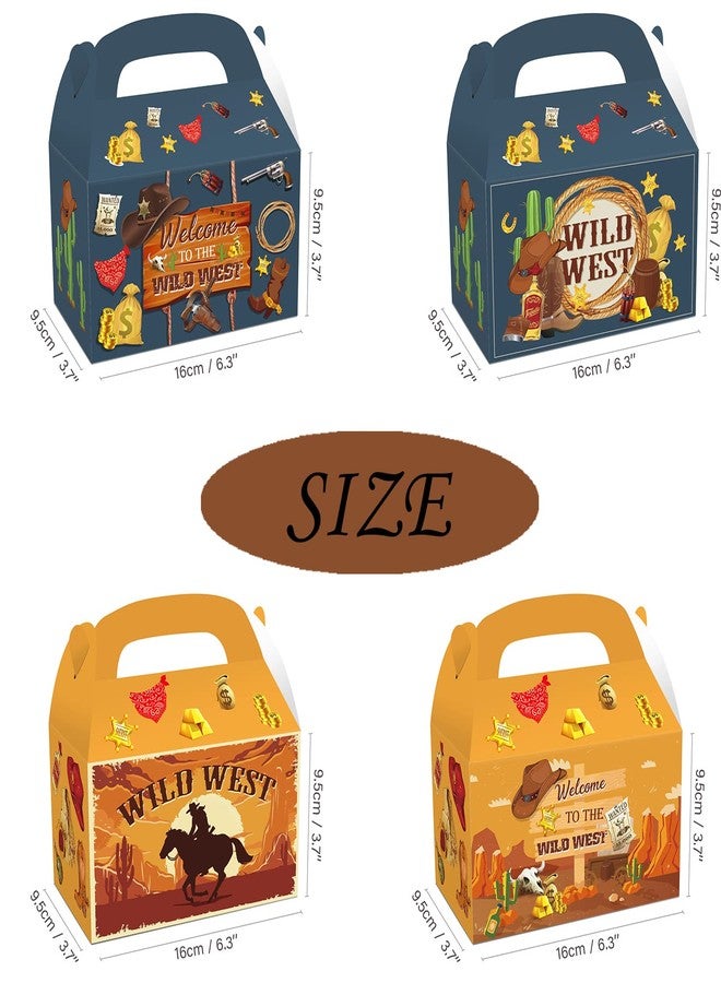 ATSMOICY 24 Pack Western Cowboy Favor Gift Boxes - Wild West Cowboy Birthday Party Supplies Decoration Horse Party Favor Goodie Bags Candy Treat Gift Box - Image 4