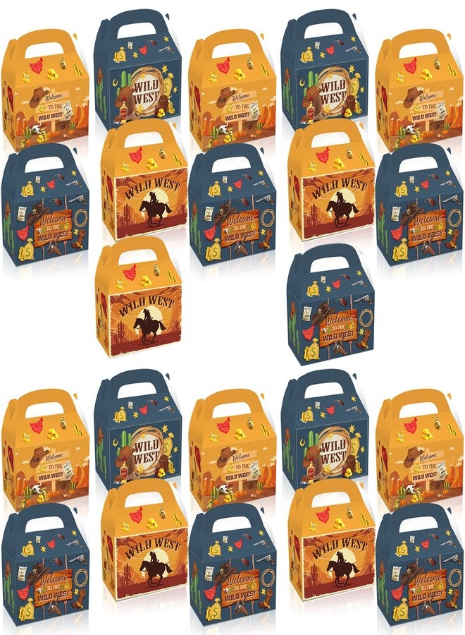 ATSMOICY 24 Pack Western Cowboy Favor Gift Boxes - Wild West Cowboy Birthday Party Supplies Decoration Horse Party Favor Goodie Bags Candy Treat Gift Box - Image 2