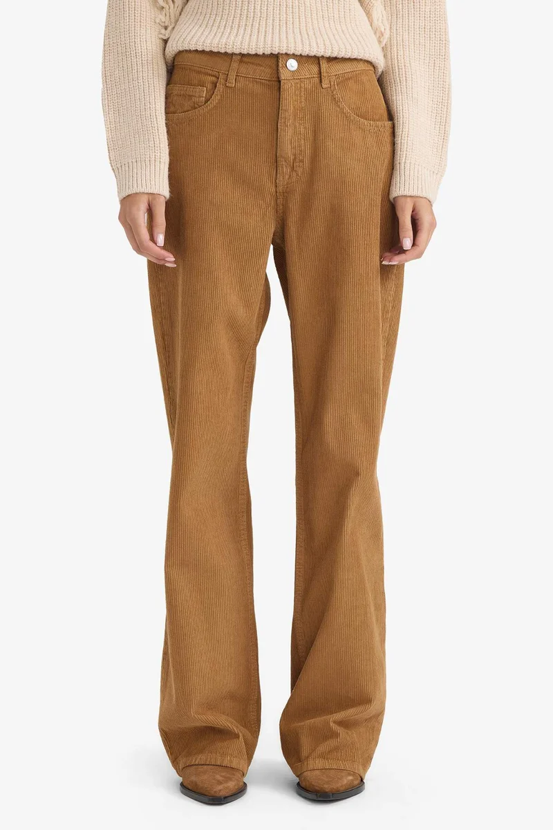 ديفاكتو Zip-Up Velvet Trousers