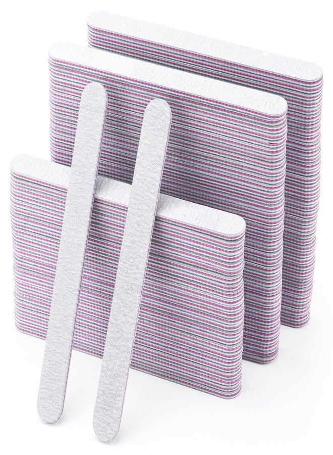 BTYMS 100 Pieces Nail Files 100/180 Grit Double Sided Emery Board Reusable Buffering Files for Natural Nails and Acrylic Nails - Image 1