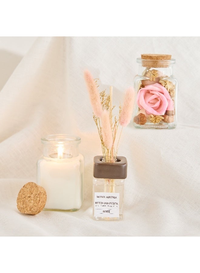 Home Box Seyna Rose Jar Candle with Potpourri and Diffuser Gift Set 50 ml - Image 5