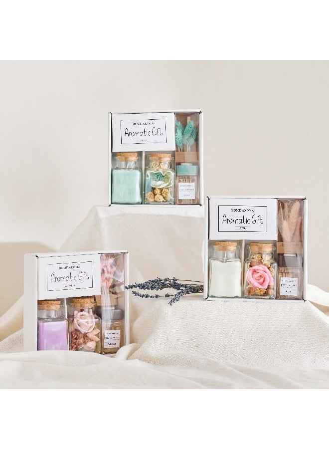 Home Box Seyna Rose Jar Candle with Potpourri and Diffuser Gift Set 50 ml - Image 3
