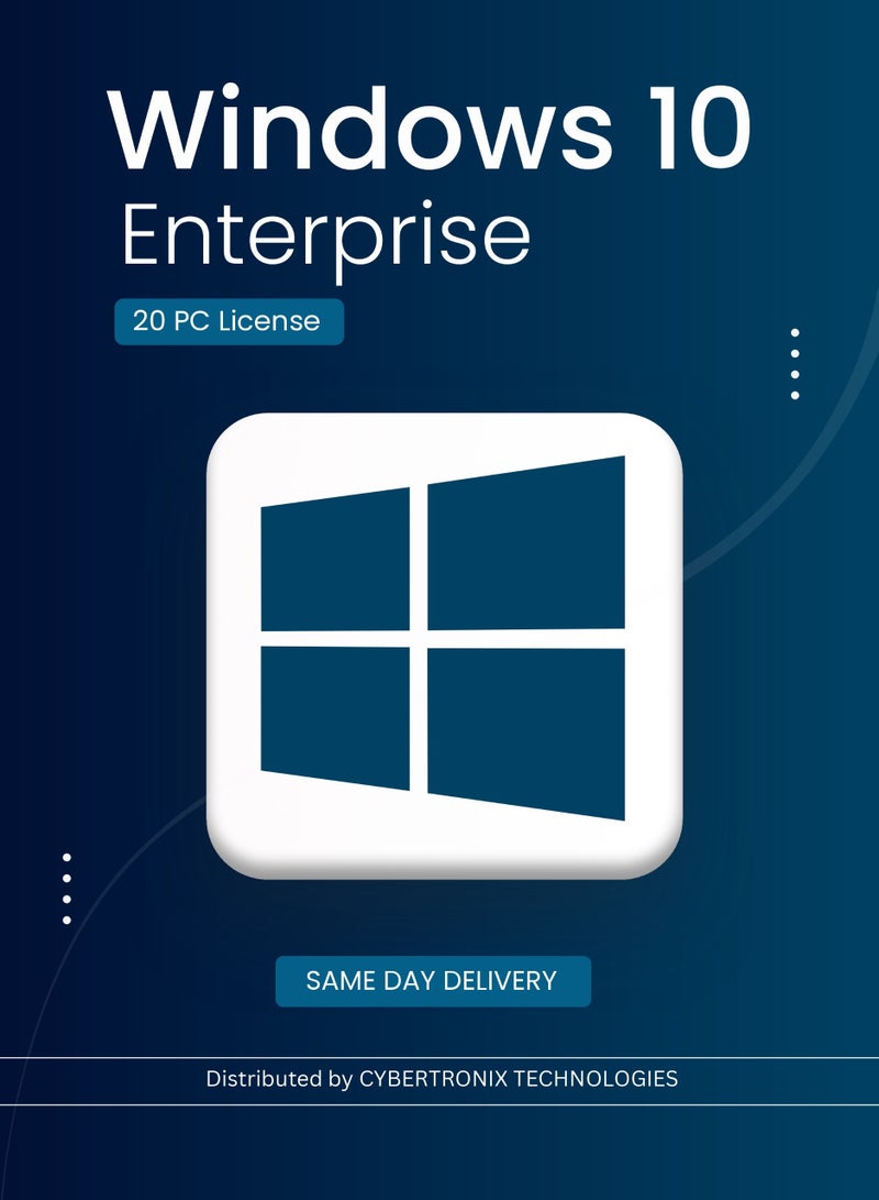 Microsoft Windows 10 Enterprise | 20 PC License | Digital License | SAME DAY DELIVERY