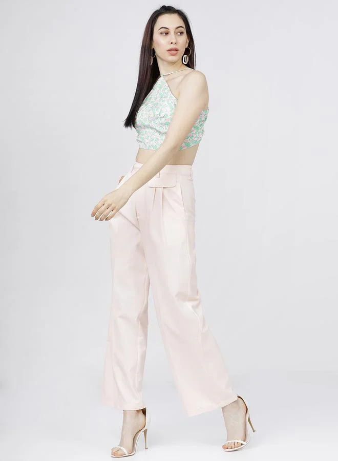 Tokyo Talkies Tokyo Talkies High Rise Wide Leg Pleated Trousers