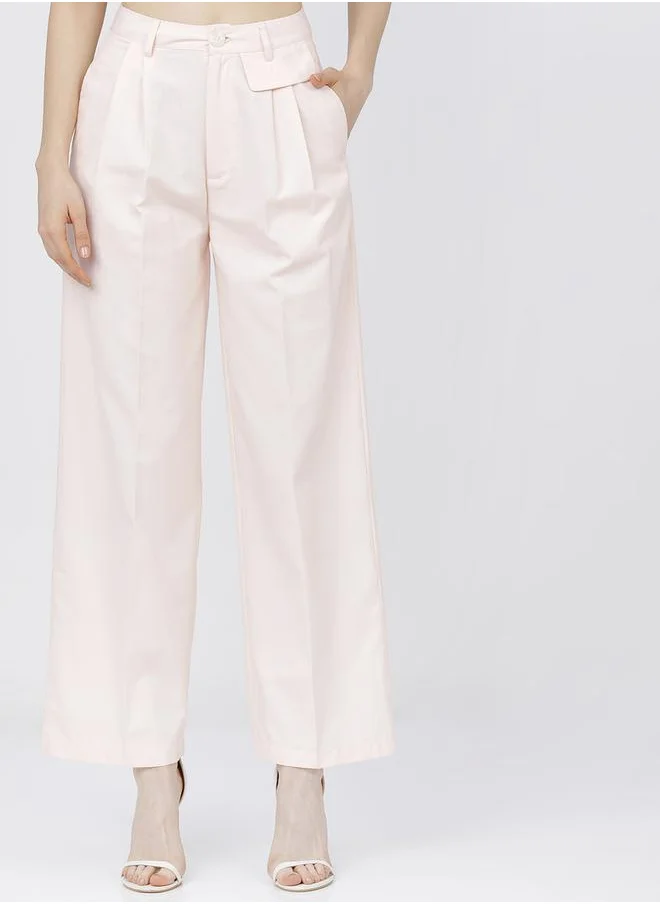 Tokyo Talkies High Rise Wide Leg Pleated Trousers