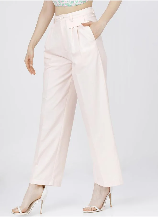 Tokyo Talkies High Rise Wide Leg Pleated Trousers