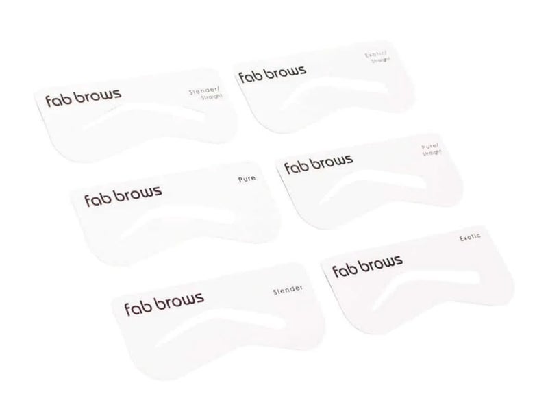 Lux Eyebrow Stencils  Easy Eyebrow Shaper Stencil  Thinner Design  6 Natural Brow Shapes  Fits All Faces  Sizes  Eyebrow Stencil Kit for Beginners  Professionals  Stencils Only