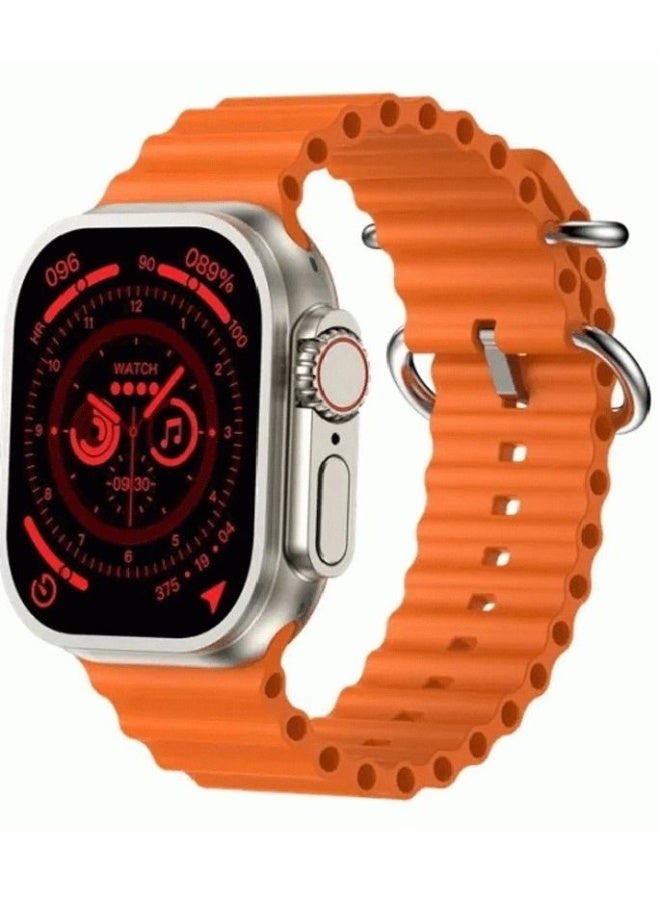 AROAQ T10 Ultra Smart Watch with 2.09-Inch HD Full Touch Display, Bluetooth Calling, Multi-Sport Modes, Sleep & Heart Rate Monitor, 300mAh Battery, IP67 Waterproof – Compatible with Android & iOS - Orange - Image 1