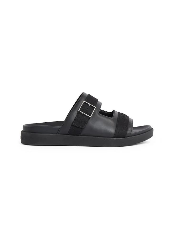 CALVIN KLEIN Logo Buckle Double Strap Sandals