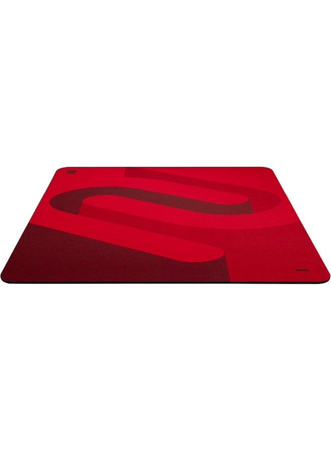 BenQ Zowie H-SR-SE Rouge II Extra Large Esports Gaming Mouse Pad, Humidity Resistance Color Cloth, Smooth Glide Feel, Uniform high-Density Rubber Base with Medium Softness, Anti-Slip Base red - Image 1