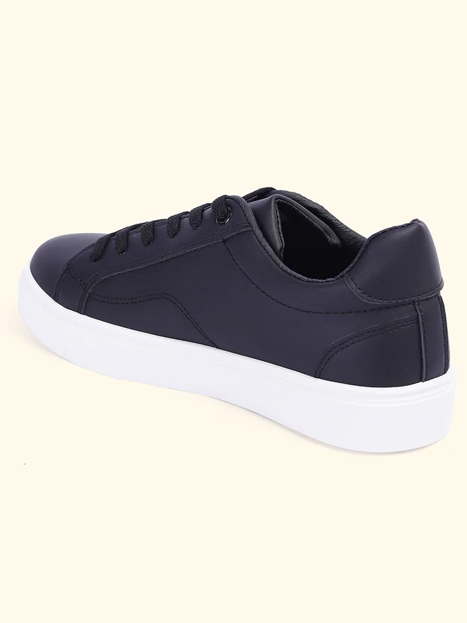 YOHO Black Faux Leather Sneakers