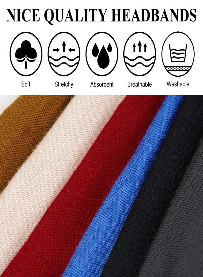Huachi Headbands for Women 6 Packs Cute Bow Head Bands for Women’s Hair, Elastic Wide Knotted Hairbands Headwrap Turban Hair Accessories - Image 2