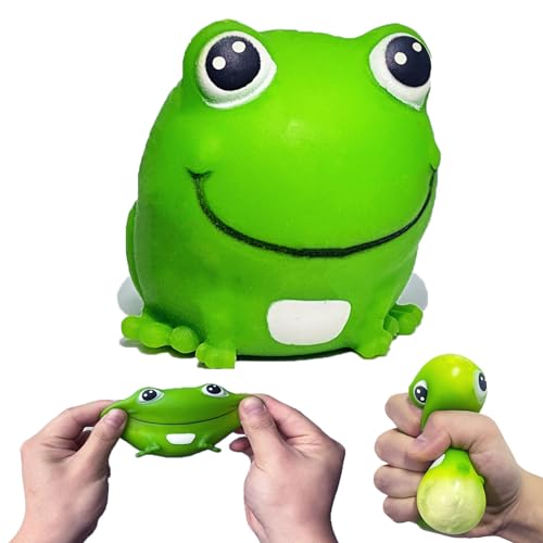 AiSiXin Frog Stress Balls Squeeze Toy for Anxiety Relief Frog Squishy Sensory Toys for Adults and Kids Stretch and Squeeze Cute Animal Stress Balls Dough Ball Frog Toys for Party Favors - Image 1