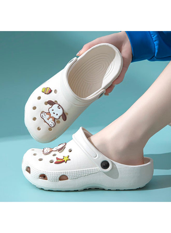 She enjoys She Xiang Dongtong Shoes, Women's Beach Shoes, Sandals, Outdoor Slippers, Te552, White And Blue-upgraded Version, 38/39 - Image 3