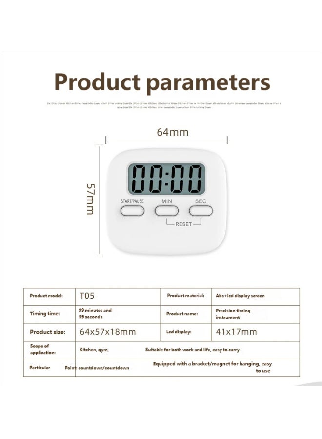 Digital Timer Countdown Clock with LED Large Screen, Reminder for Student Exam Study & Daily Tasks, Alarm Clock with Start/Pause and Reset Buttons - Image 3