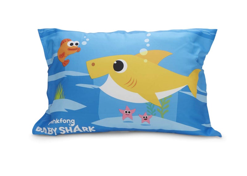 BABY SHARK Baby Shark 4-Piece Toddler Bed Set including Super Soft Matching Sheets Set, Pillowcase, and Reversable Comforter For Boys and Girls - (Offical Product) - Image 5