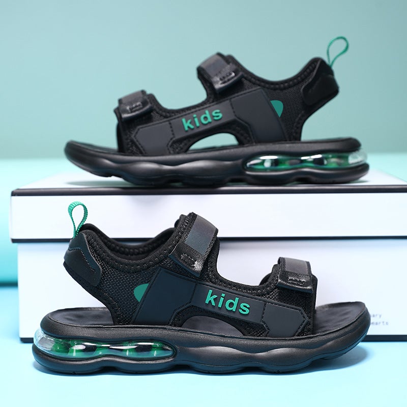 Sandals For Boys 6-12 Years Old Beach Shoes With Soft Bottom Non-Slip Breathable Fashion Shoes For Large Children - Image 3