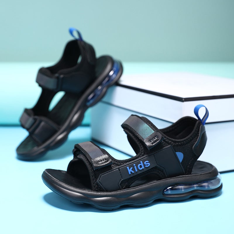 Sandals For Boys 6-12 Years Old Beach Shoes With Soft Bottom Non-Slip Breathable Fashion Shoes For Large Children - Image 4