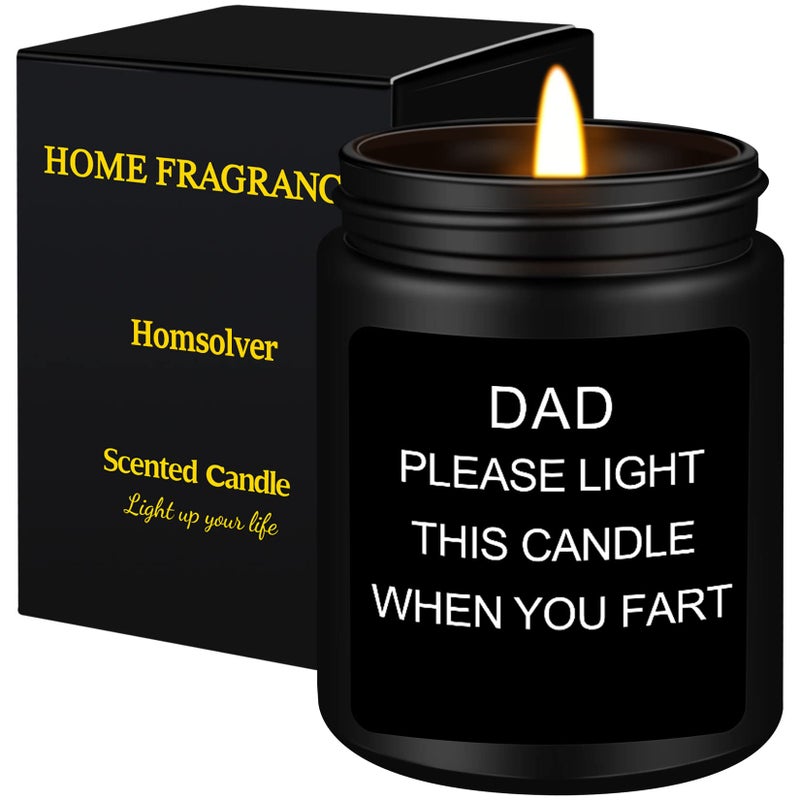Homsolver Gift for Dad, Fathers Day Christmas Birthday Dad Gifts from Daughter Son - Sandalwood Scented Candle (7OZ) - Image 1