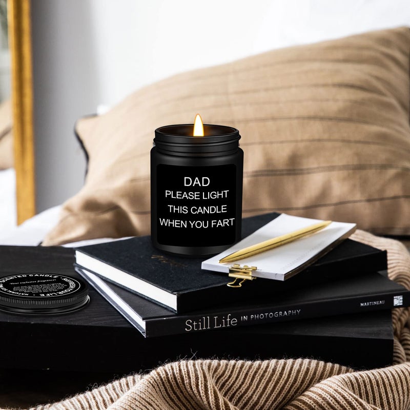 Homsolver Gift for Dad, Fathers Day Christmas Birthday Dad Gifts from Daughter Son - Sandalwood Scented Candle (7OZ) - Image 4