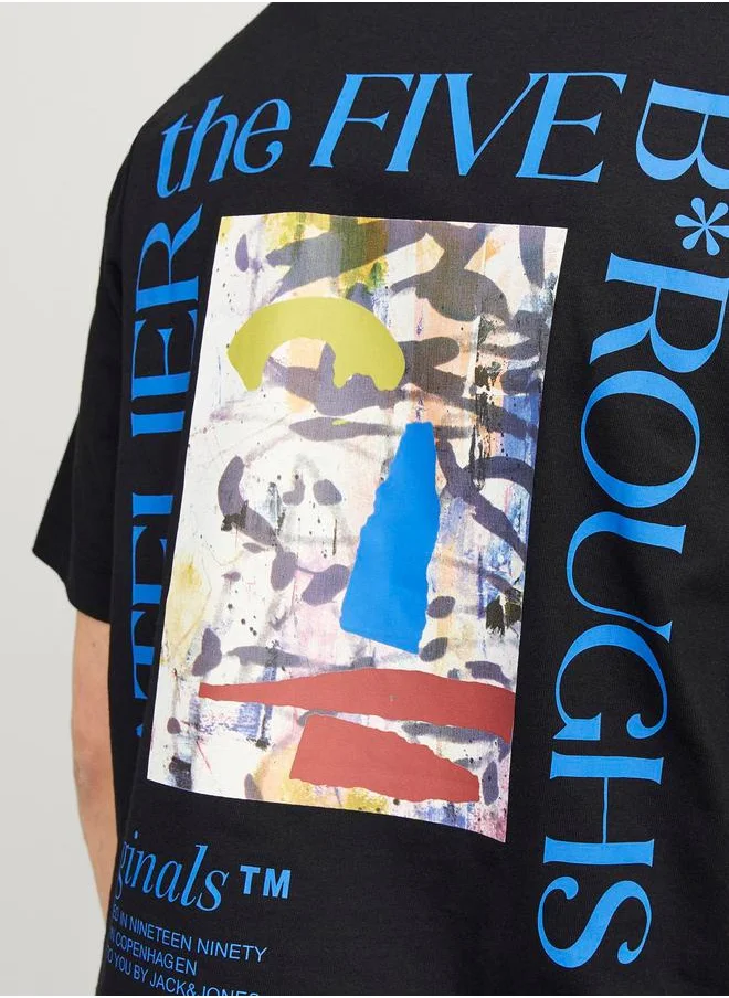 JACK & JONES Brooklyn Graphic Print Crew Neck T-Shirt